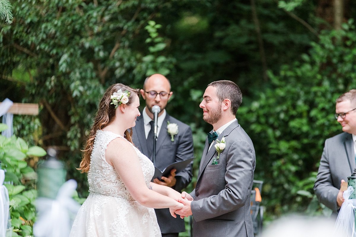 Yorktown Backyard Intimate Wedding Ceremony. Wedding Photography by Virginia Beach Wedding Photographer Kailey Brianne Photography. 