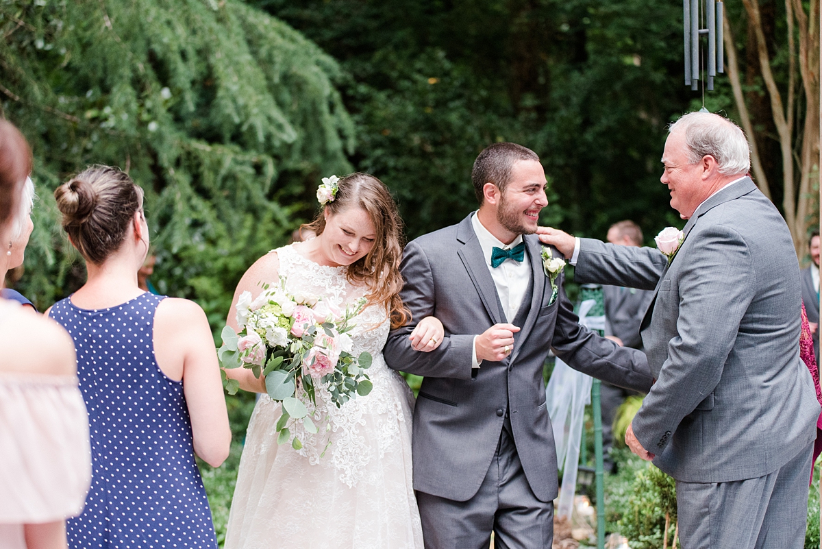 Yorktown Backyard Intimate Wedding Ceremony. Wedding Photography by Virginia Wedding Photographer Kailey Brianne Photography. 