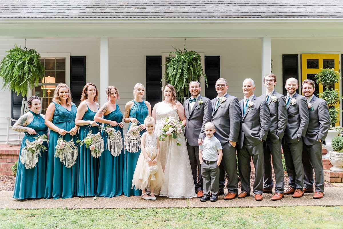Bridal Party Portraits at Yorktown Backyard Intimate Wedding. Wedding Photography by Virginia Wedding Photographer Kailey Brianne Photography. 