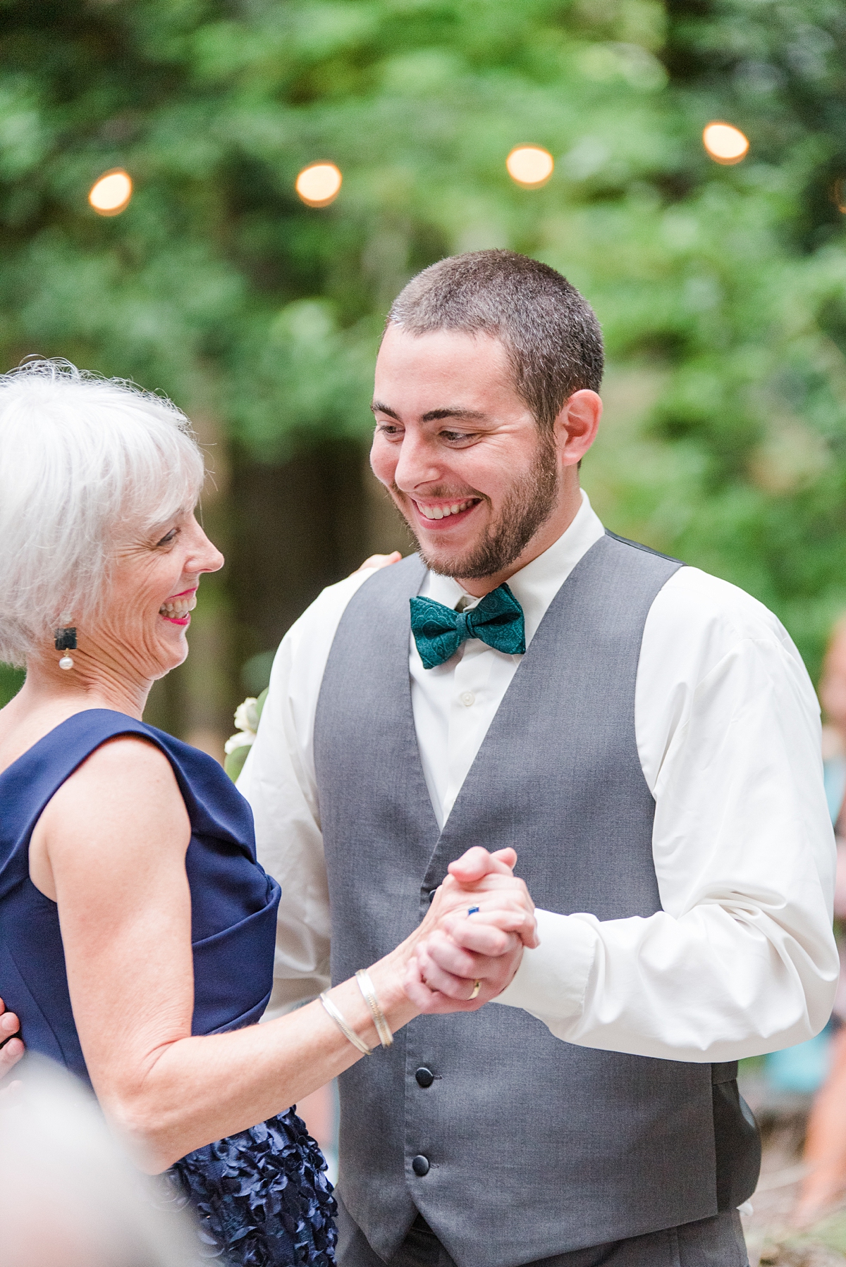 Mother Son Dance at Yorktown Backyard Intimate Wedding Reception. Wedding Photography by Richmond Wedding Photographer Kailey Brianne Photography. 