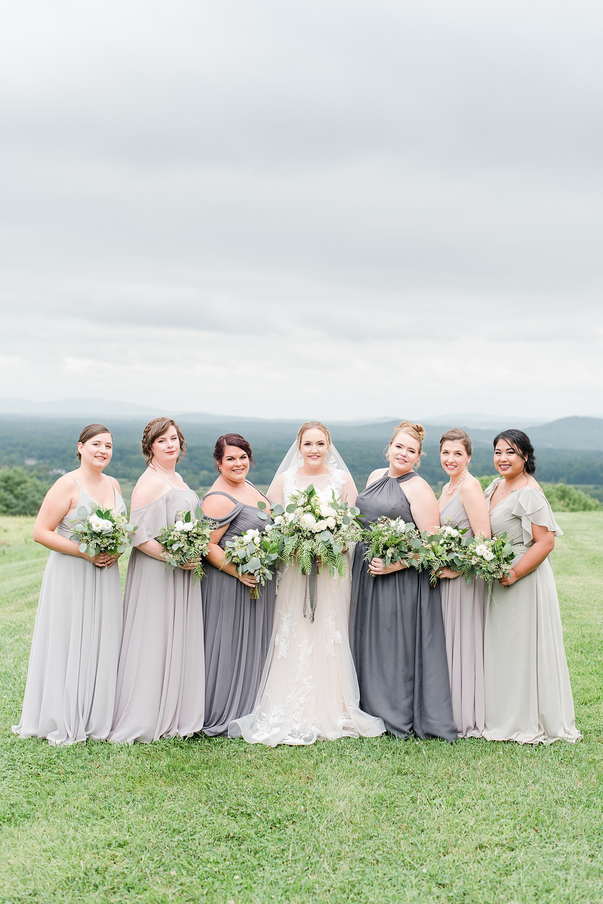 Bridal Party Portraits at a Timeless Grace Estate Winery Wedding. Wedding Photography by Richmond Wedding Photographer Kailey Brianne Photography.