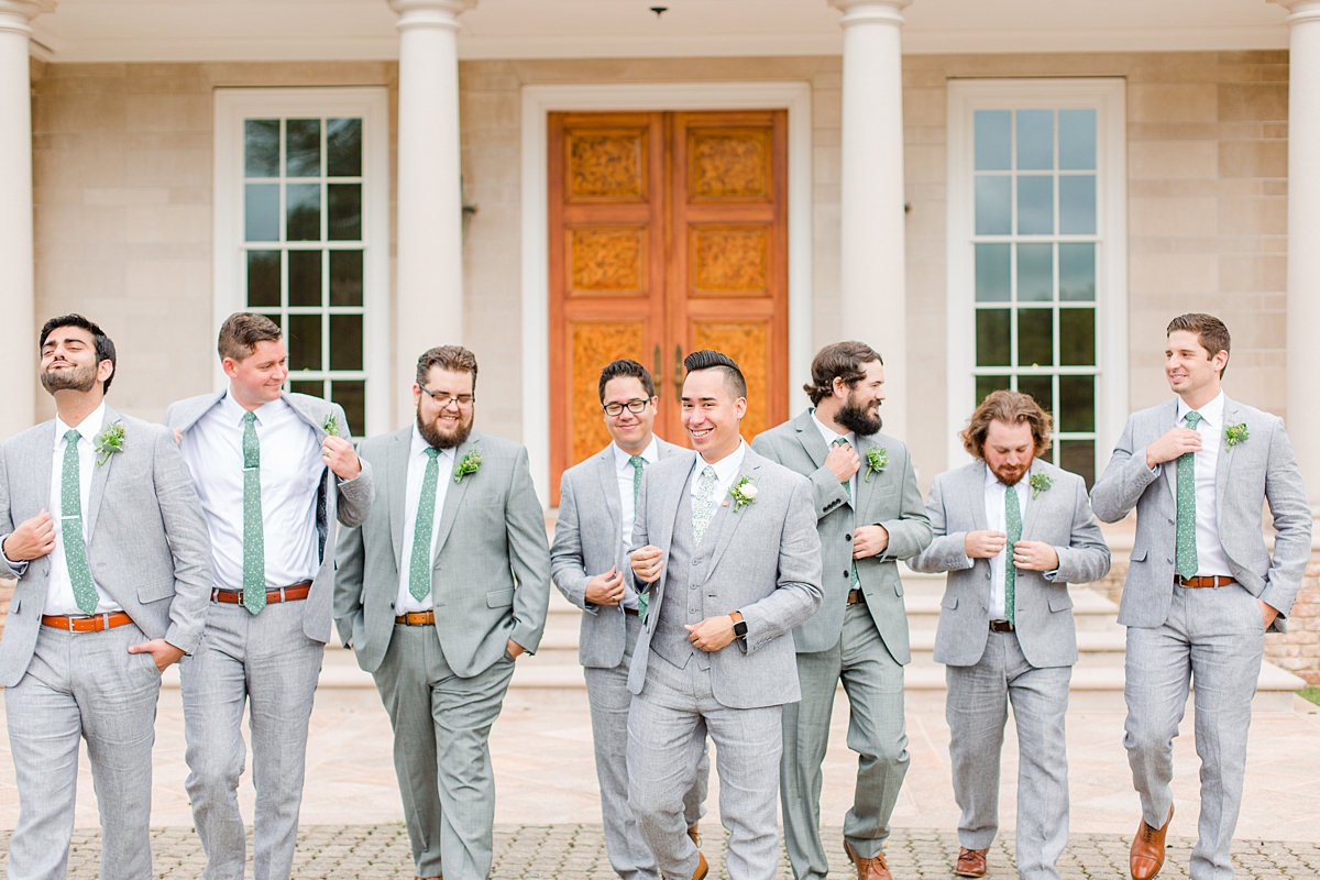 Groomsmen Portraits at a Timeless Grace Estate Winery Wedding. Wedding Photography by Richmond Wedding Photographer Kailey Brianne Photography.
