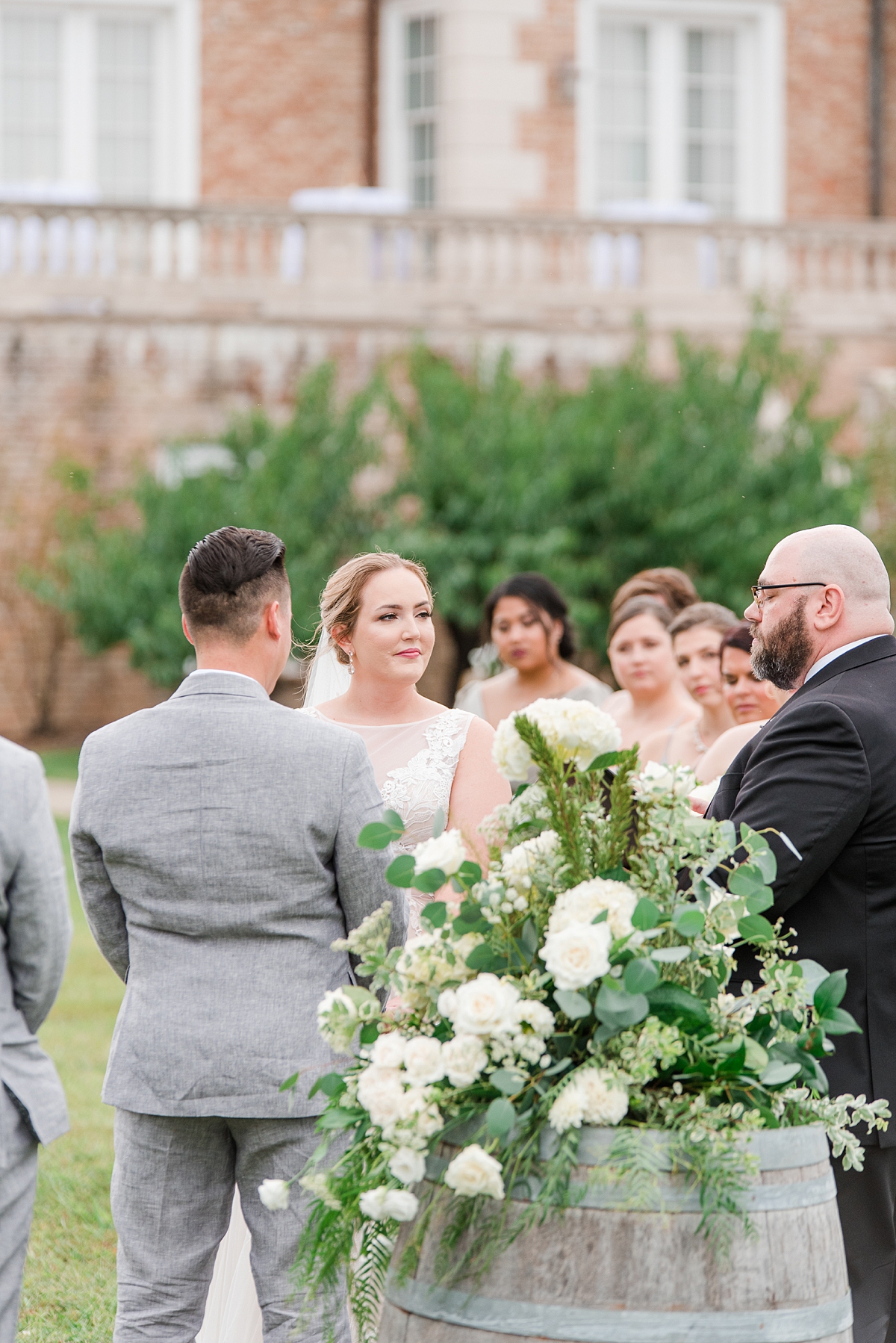 Ceremony at a Timeless Grace Estate Winery Wedding. Wedding Photography by Richmond Wedding Photographer Kailey Brianne Photography.