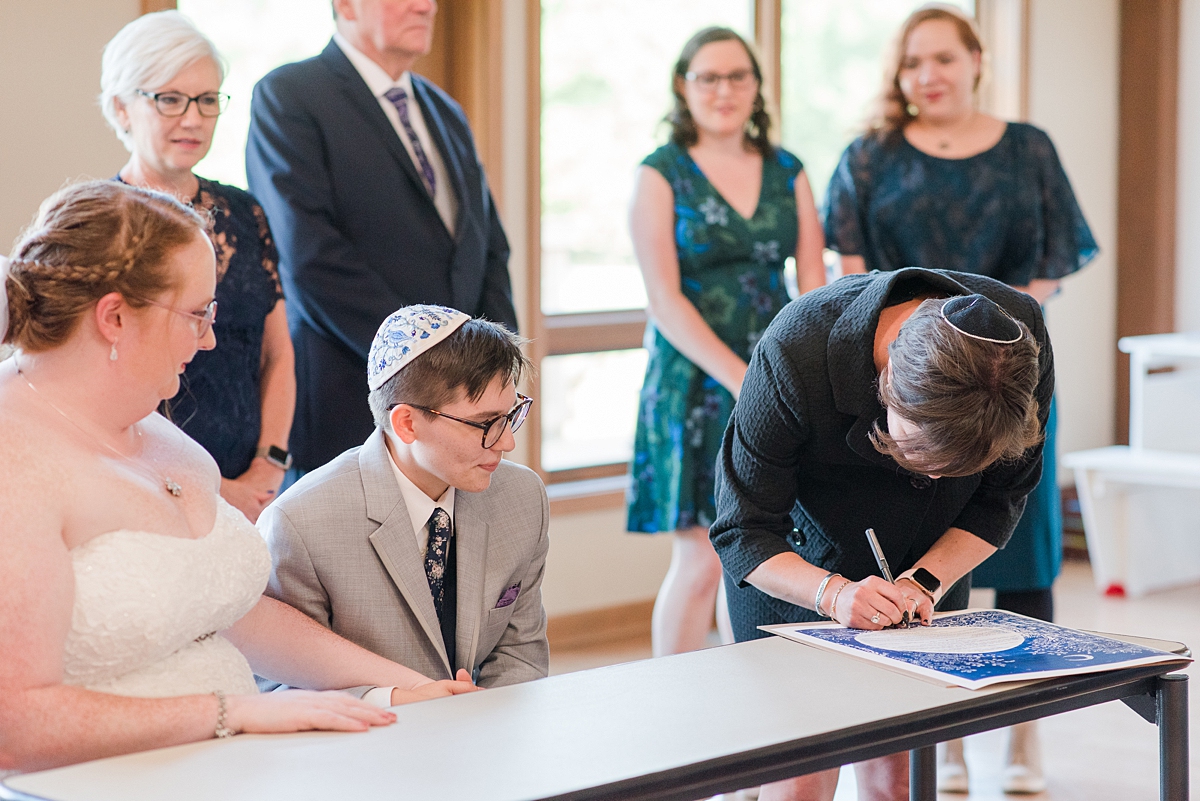 Ketubah Signing at Westmoreland State Park. Wedding Photography by Richmond Wedding Photographer Kailey Brianne Photography. 