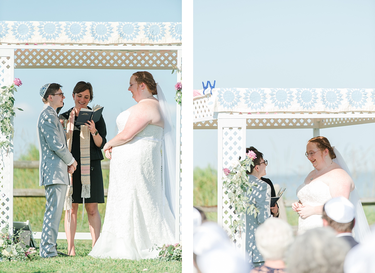 Wedding Ceremony under Chuppah at Westmoreland State Park. Wedding Photography by Yorktown Wedding Photographer Kailey Brianne Photography. 