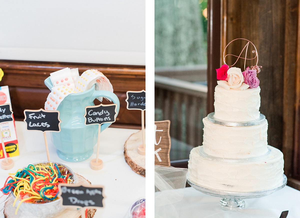Candy Bar Reception Decorations. Wedding Photography by Virginia Wedding Photographer Kailey Brianne Photography. 