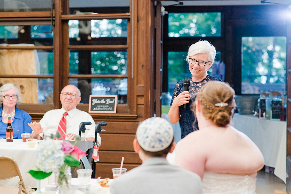 Toasts a Westmoreland State Park Wedding Reception. Wedding Photography by Virginia Wedding Photographer Kailey Brianne Photography. 