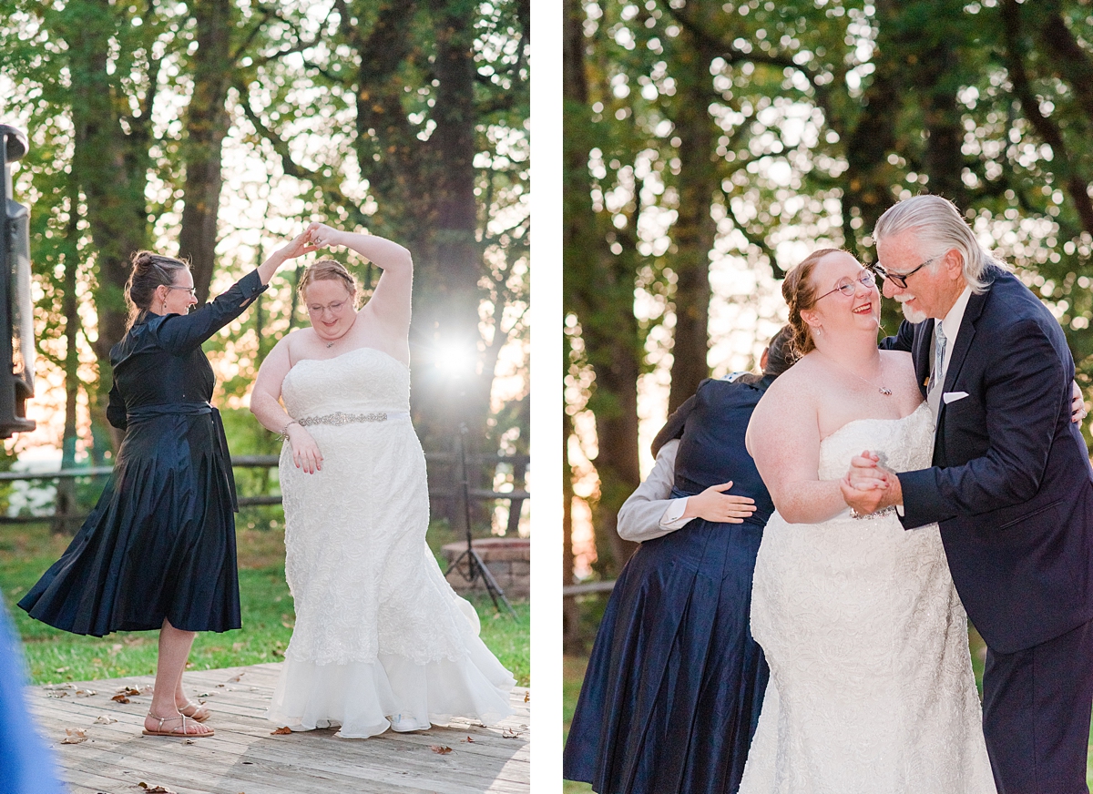 Dances at a Westmoreland State Park Wedding Reception. Wedding Photography by Virginia Wedding Photographer Kailey Brianne Photography. 