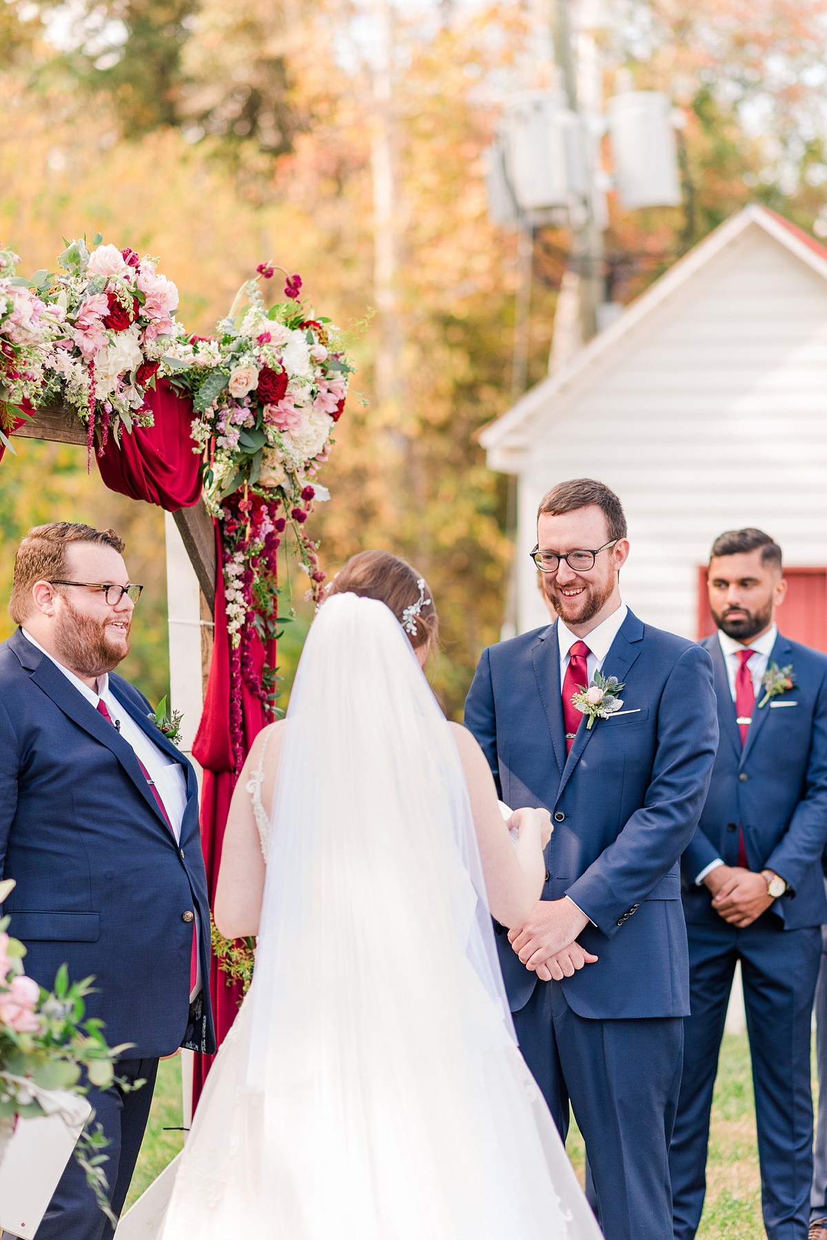 Ceremony at Hanover Tavern Fall Wedding. Wedding Photography by Richmond Wedding Photographer Kailey Brianne Photography.