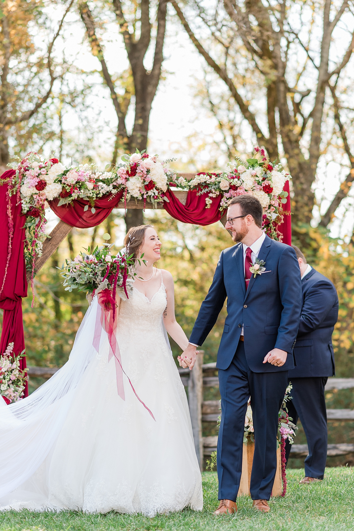 Ceremony at Hanover Tavern Fall Wedding. Wedding Photography by Richmond Wedding Photographer Kailey Brianne Photography. 