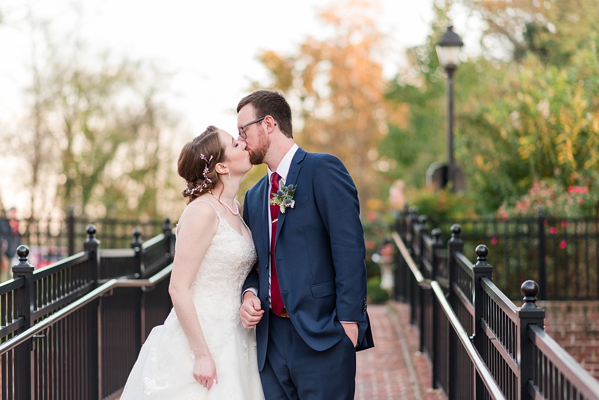 Bride and Groom Portraits at Hanover Tavern Fall Wedding. Wedding Photography by Richmond Wedding Photographer Kailey Brianne Photography. 
