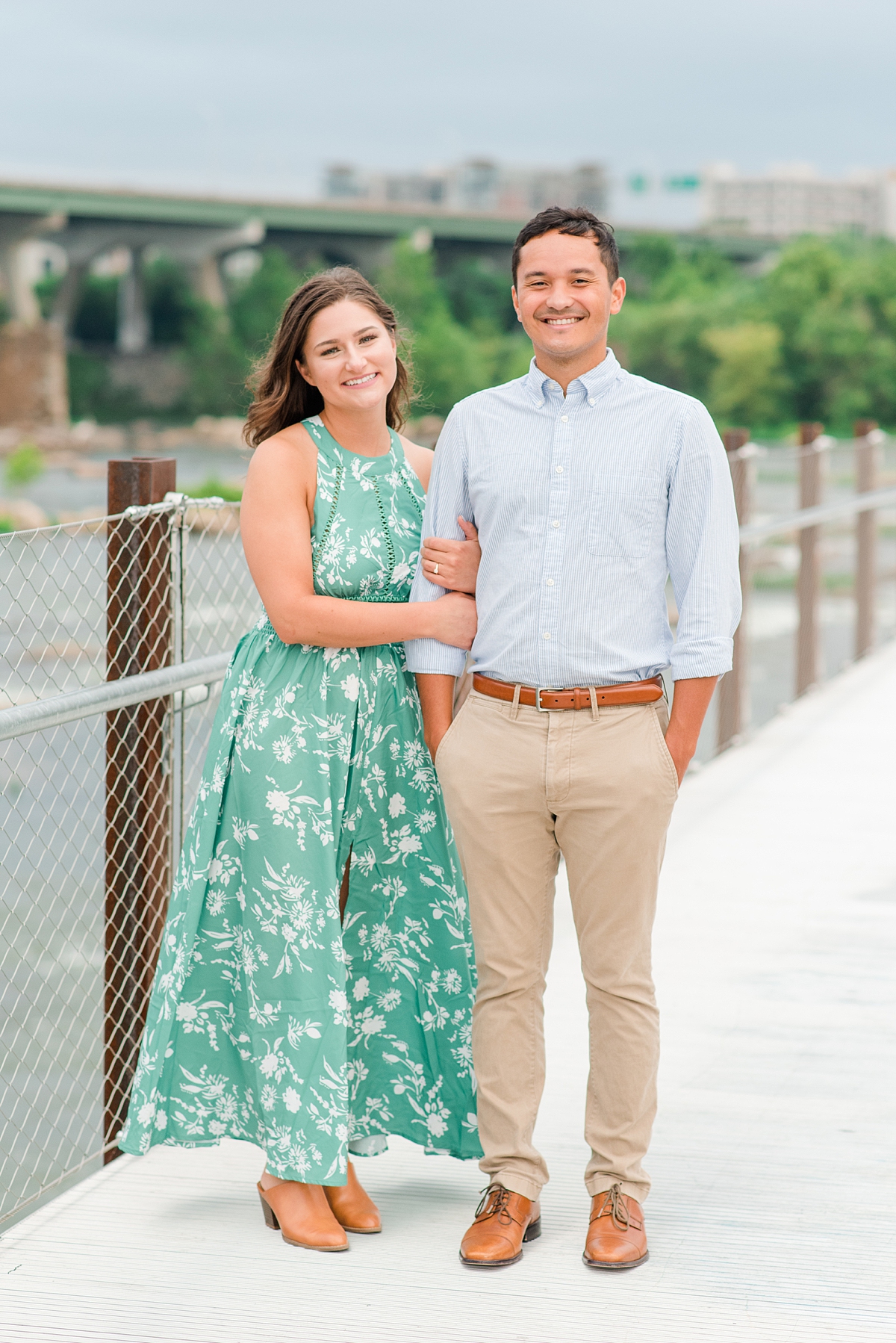 Summer Engagement Session at Potterfield Memorial Bridge in Richmond. Engagement Photography by Richmond Wedding Photographer Kailey Brianne Photography. 
