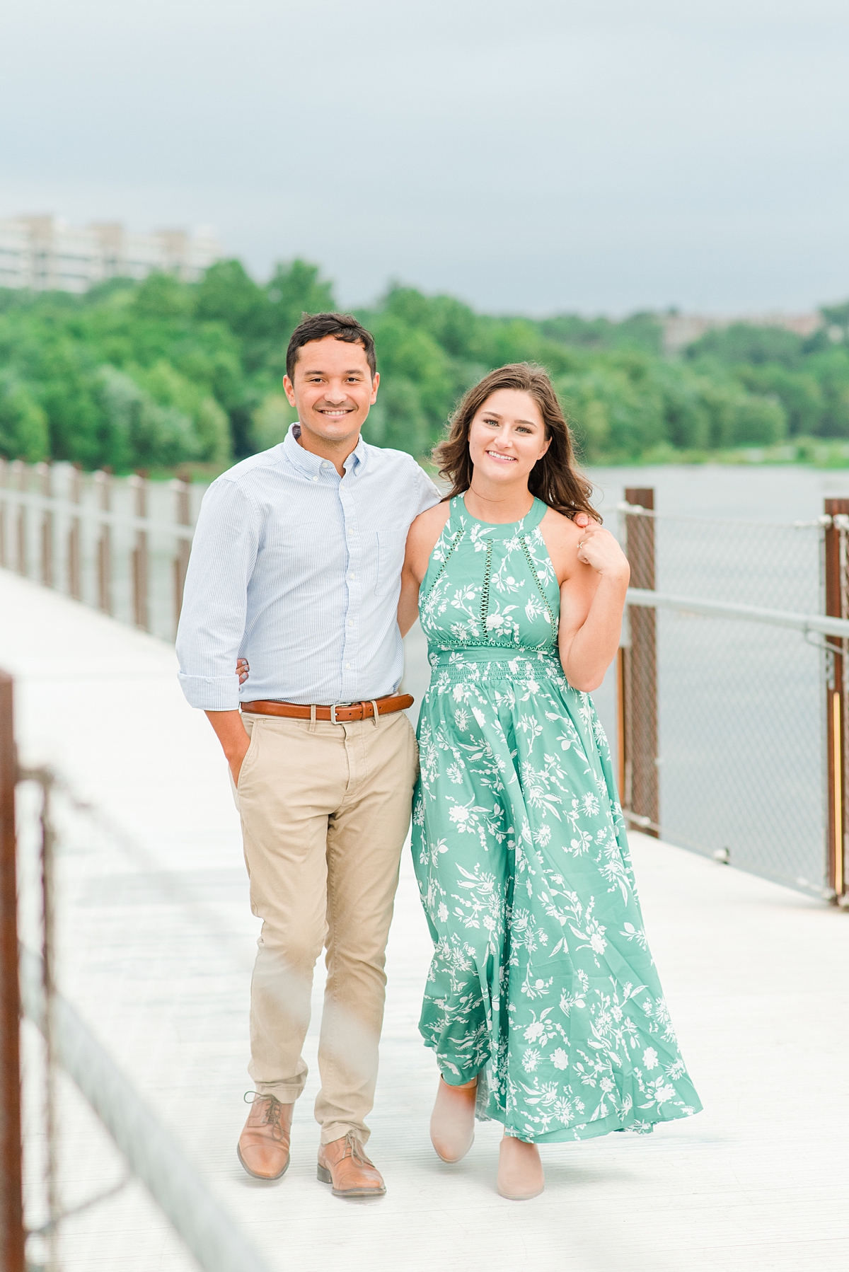 Summer Engagement Session at Potterfield Memorial Bridge in Richmond. Engagement Photography by Richmond Wedding Photographer Kailey Brianne Photography. 