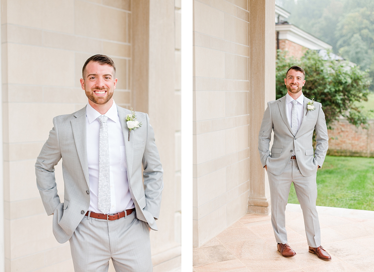 Groom Portraits at Grace Estate Winery Summer Wedding. Wedding Photography by Richmond Wedding Photographer Kailey Brianne Photography. 