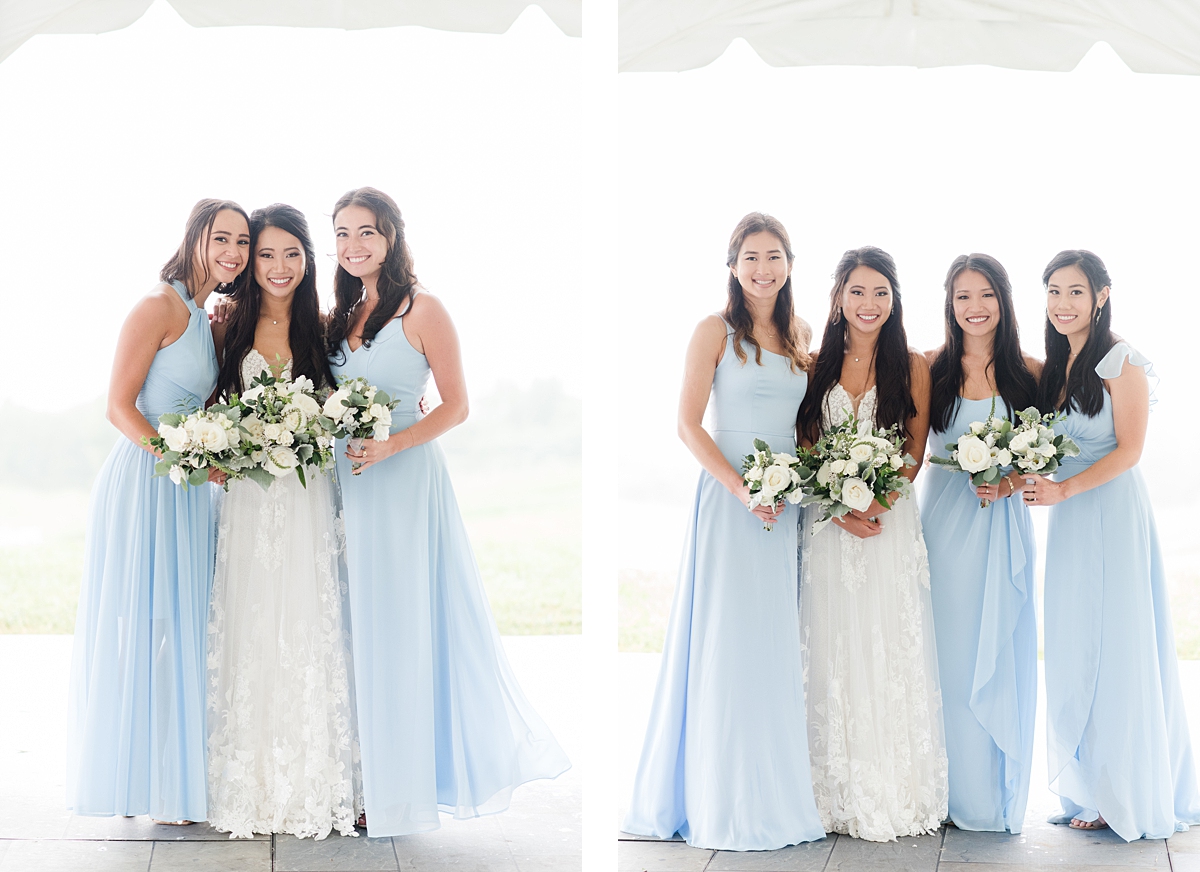Bridesmaids and Bride at Grace Estate Winery Summer Wedding. Wedding Photography by Richmond Wedding Photographer Kailey Brianne Photography. 