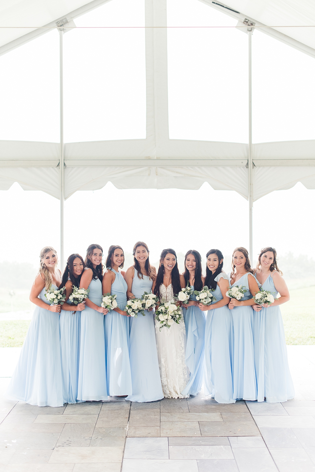 Bridesmaids and Bride at Grace Estate Winery Summer Wedding. Wedding Photography by Richmond Wedding Photographer Kailey Brianne Photography. 