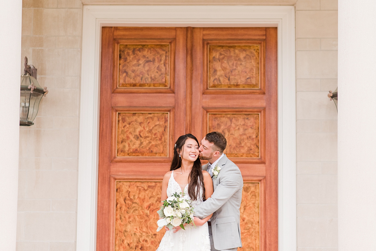Bride and Groom Portraits at Grace Estate Winery Summer Wedding. Wedding Photography by Virginia Wedding Photographer Kailey Brianne Photography. 
