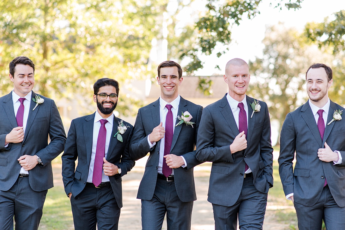 Groomsmen at Lake Front Fall Wedding. Wedding Photography by Richmond Wedding Photographer Kailey Brianne Photography. 
