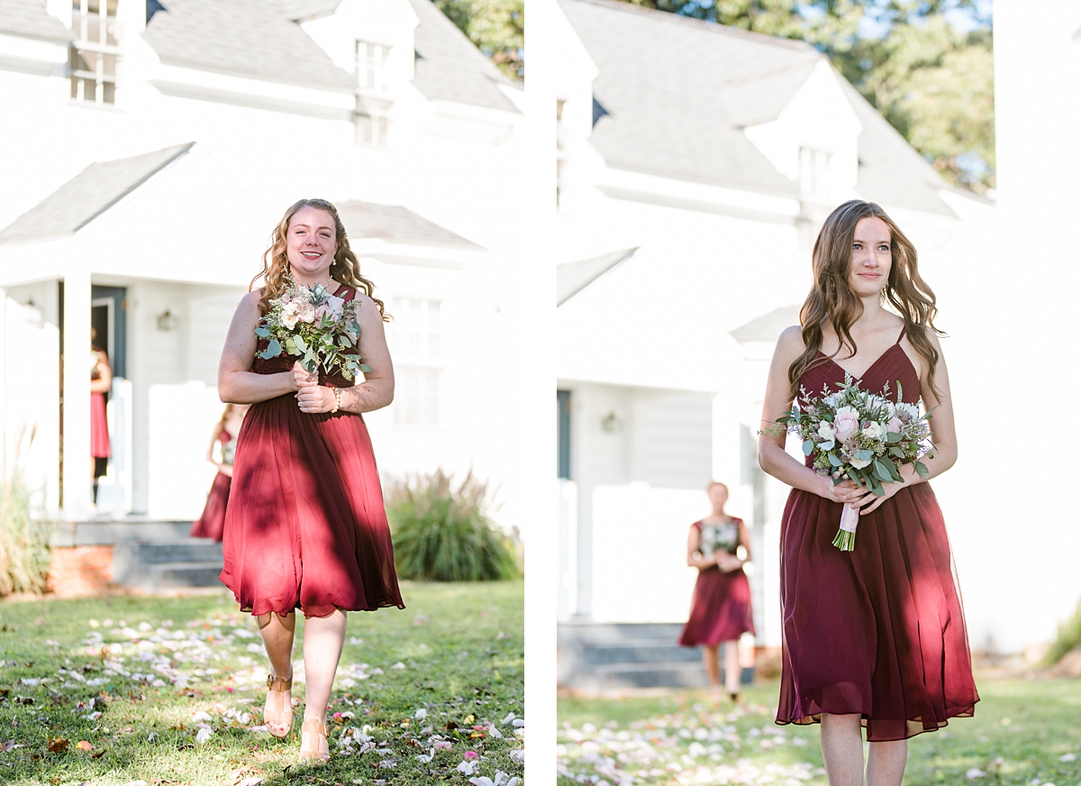 Lake Front Fall Wedding Ceremony. Wedding Photography by Richmond Wedding Photographer Kailey Brianne Photography. 