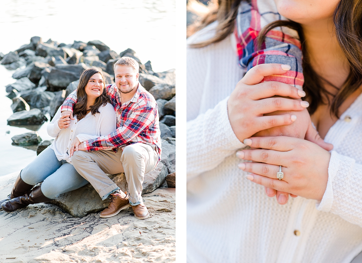 Virginia Beach First Landing State Park Fall Engagement Session. Engagement Photography by Virginia Beach Wedding Photographer Kailey Brianne Photography. 