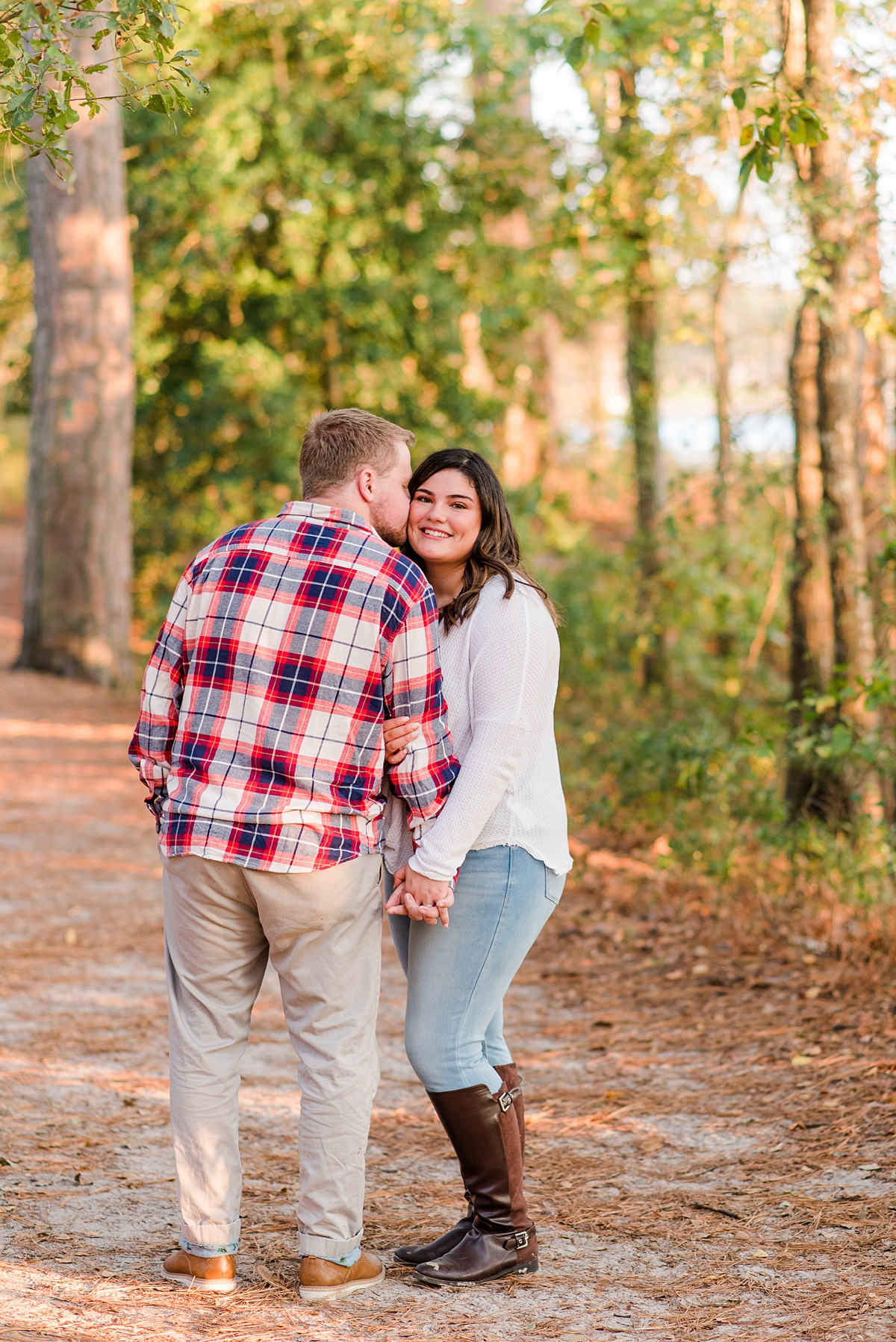 Virginia Beach First Landing State Park Fall Engagement Session. Engagement Photography by Yorktown Wedding Photographer Kailey Brianne Photography. 