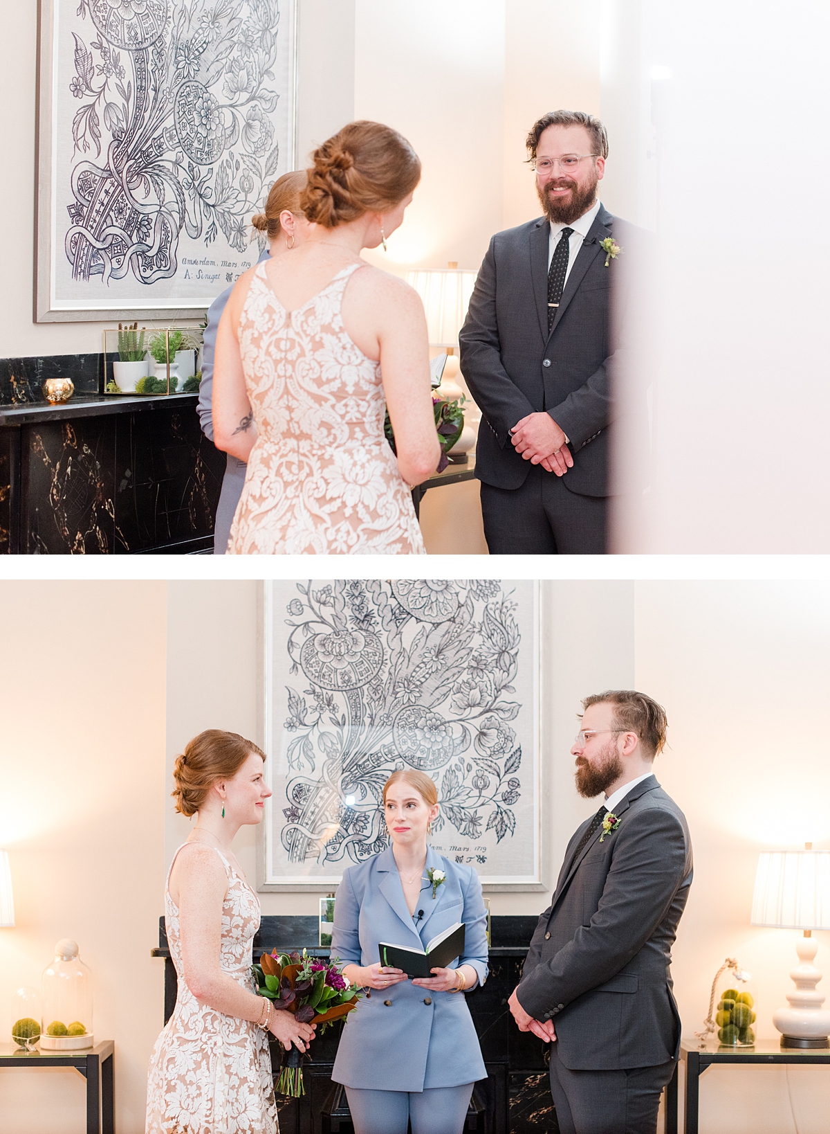 Exchanging Vows at Intimate Richmond Elopement Ceremony. Wedding Photography by Richmond Wedding Photographer Kailey Brianne Photography. 