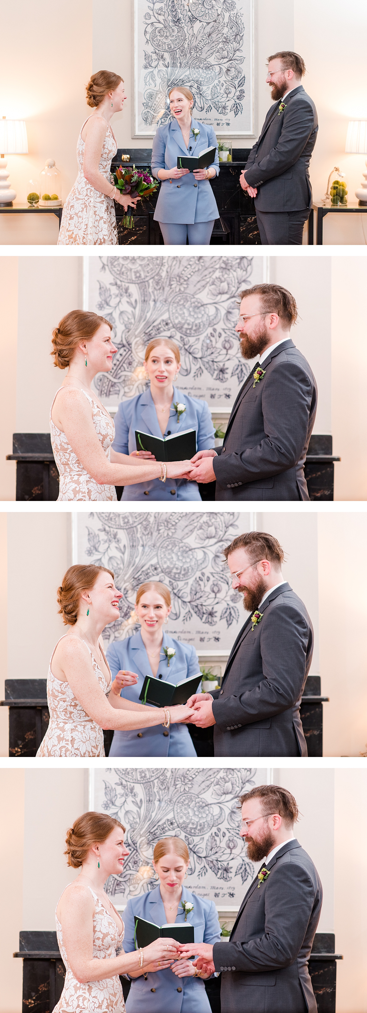 Exchanging Rings at Intimate Richmond Elopement Ceremony. Wedding Photography by Richmond Wedding Photographer Kailey Brianne Photography. 