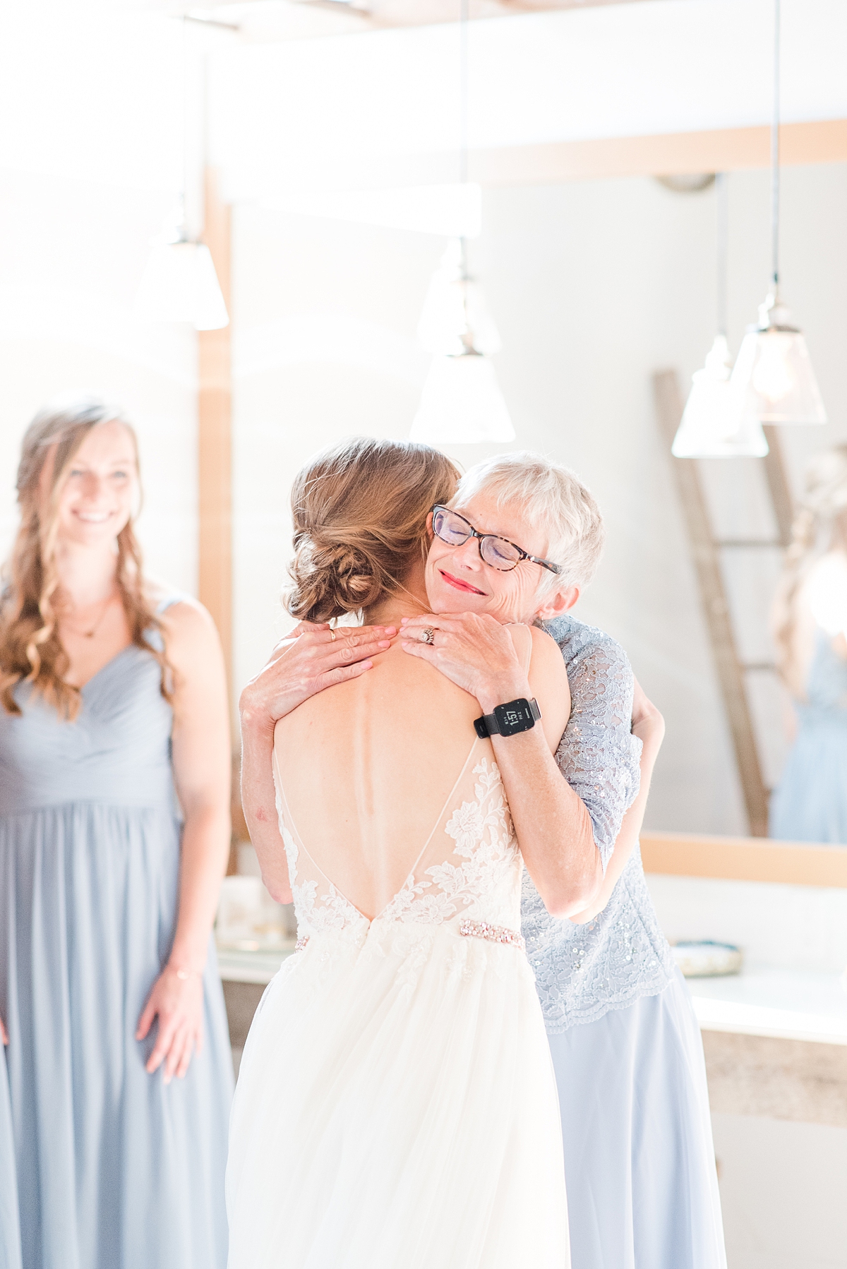 Bridal Prep Portraits with Mom at Granary at Valley Pike Rustic Wedding. Wedding Photography by Richmond Wedding Photographer Kailey Brianne Photography. 