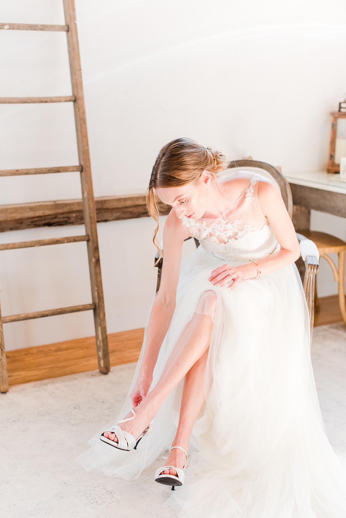 Bridal Prep Portraits at Granary at Valley Pike Rustic Wedding. Wedding Photography by Richmond Wedding Photographer Kailey Brianne Photography. 