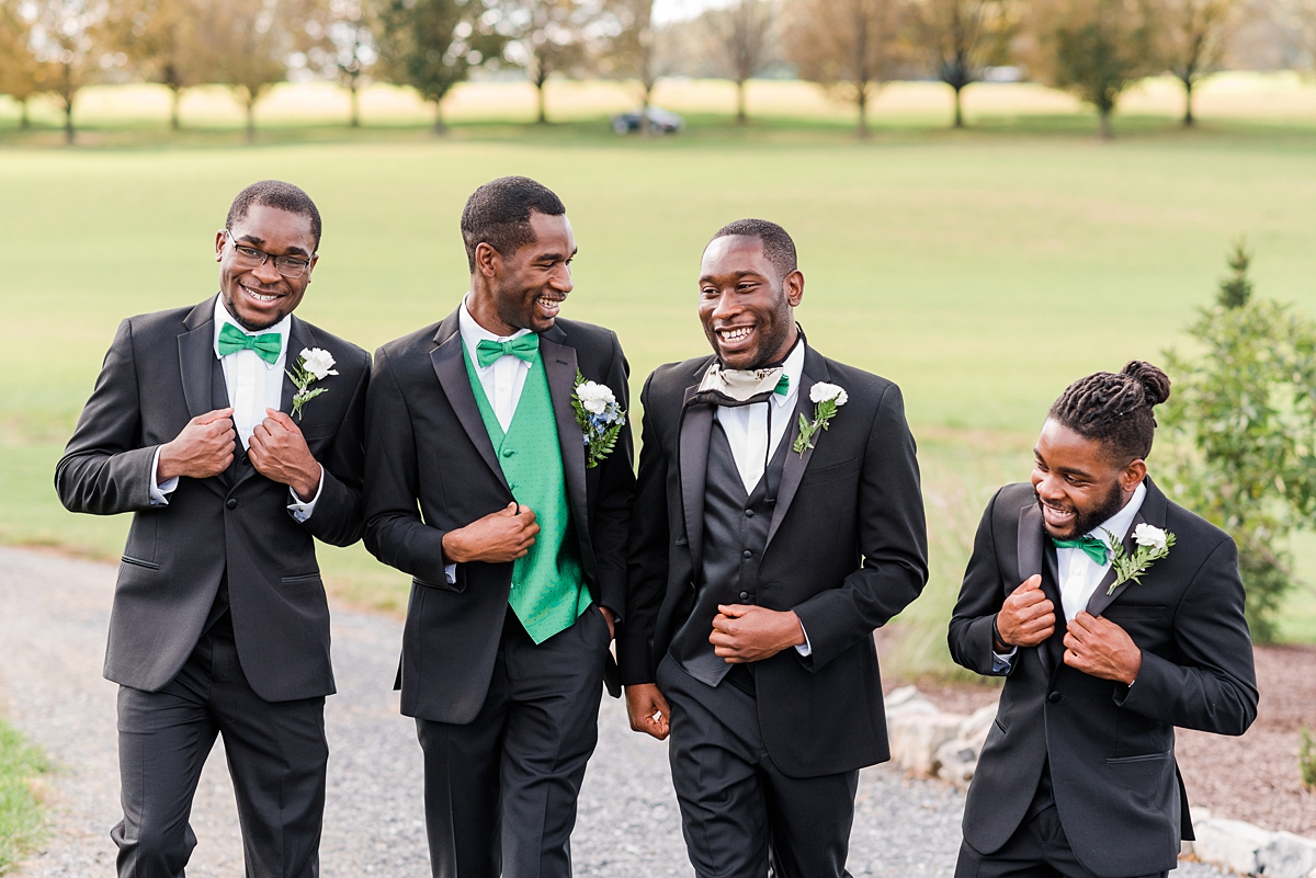Groomsmen Portraits at Granary at Valley Pike Rustic Wedding. Wedding Photography by Charlottesville Wedding Photographer Kailey Brianne Photography. 