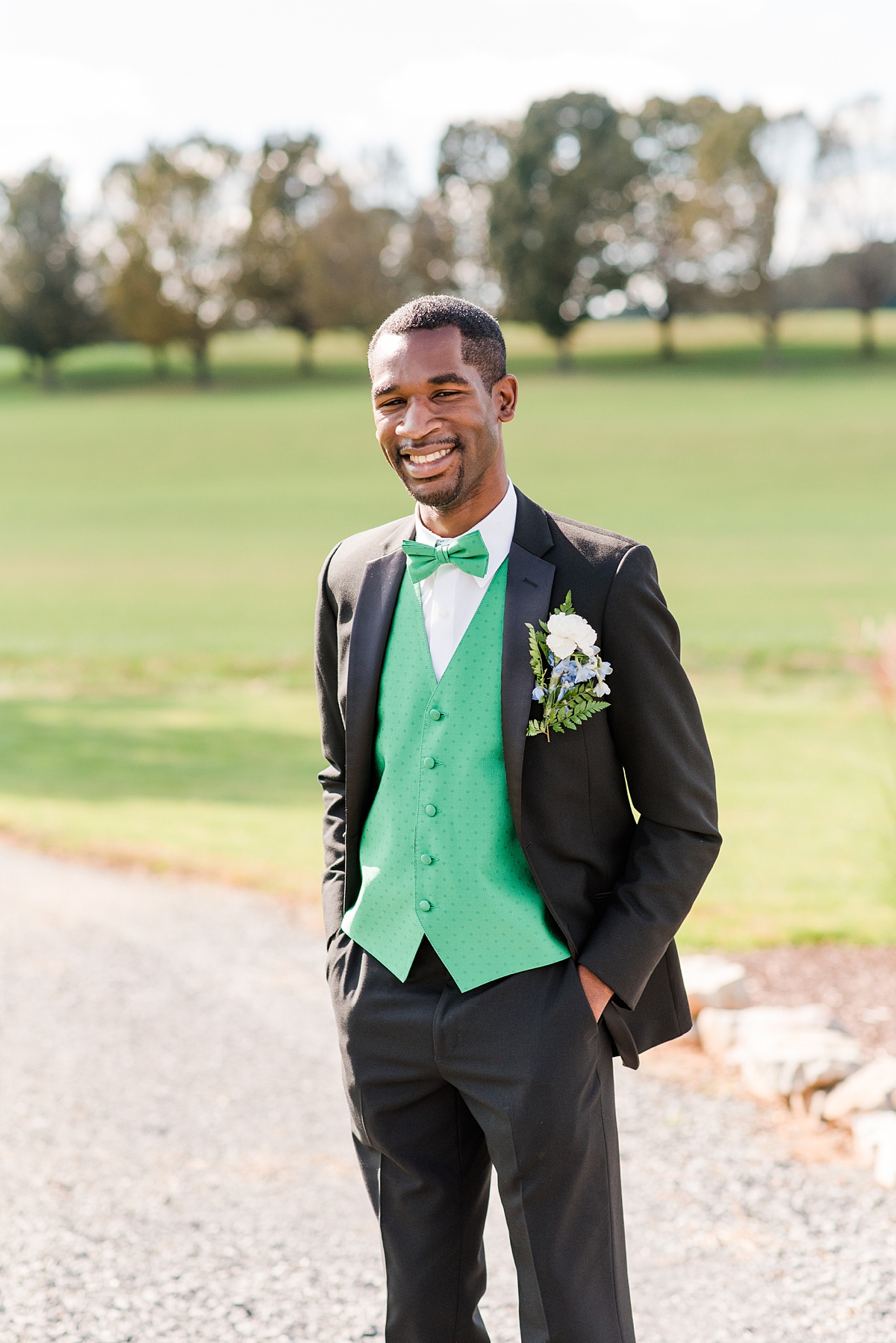 Groom Portraits at Granary at Valley Pike Rustic Wedding. Wedding Photography by Charlottesville Wedding Photographer Kailey Brianne Photography. 