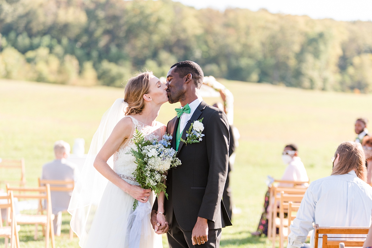 Rustic Wedding Ceremony at Granary at Valley Pike. Wedding Photography by Charlottesville Wedding Photographer Kailey Brianne Photography. 