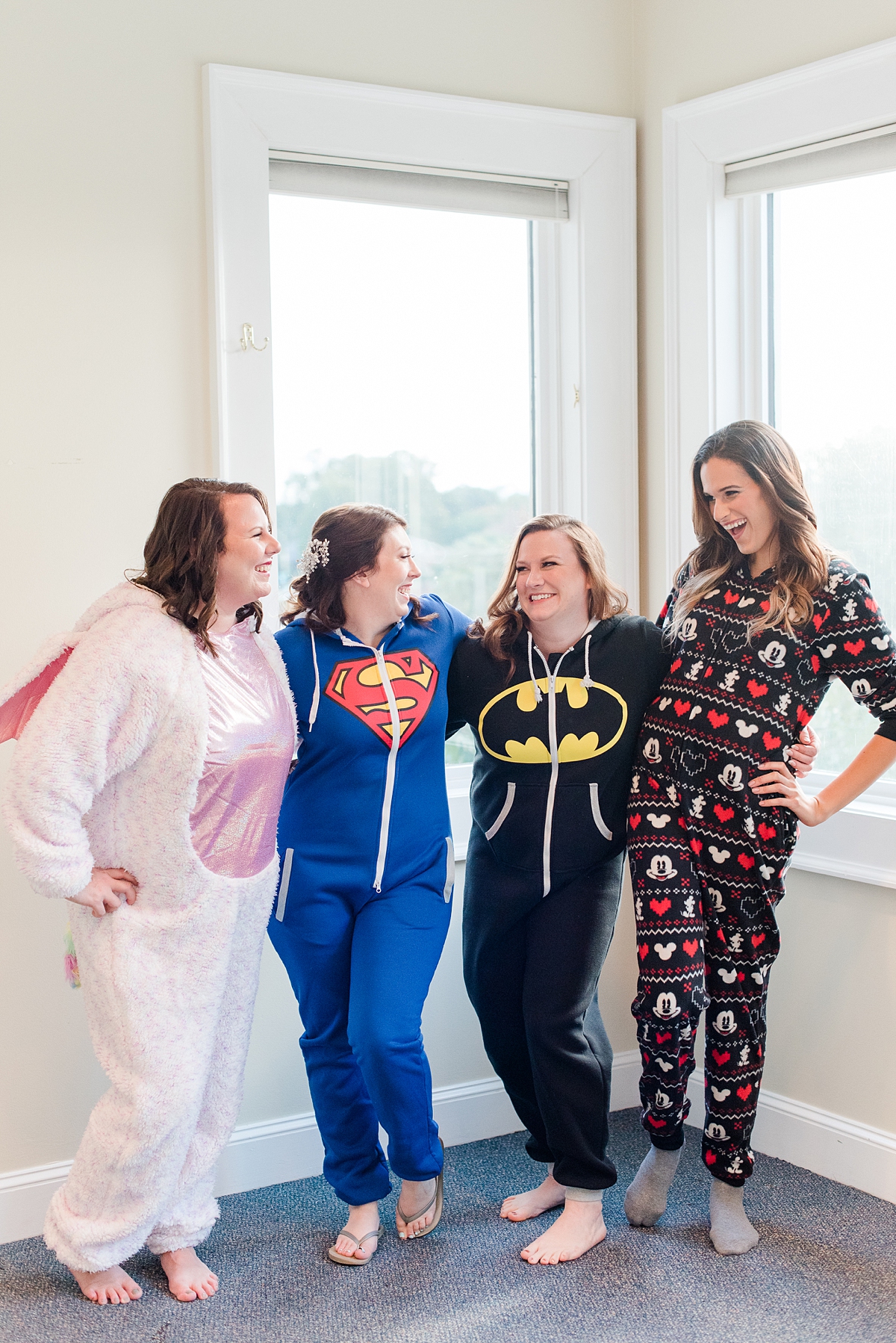 Bridal Party Onesies at The Dominion Club. Wedding Photography by Richmond Wedding Photographer Kailey Brianne Photography.