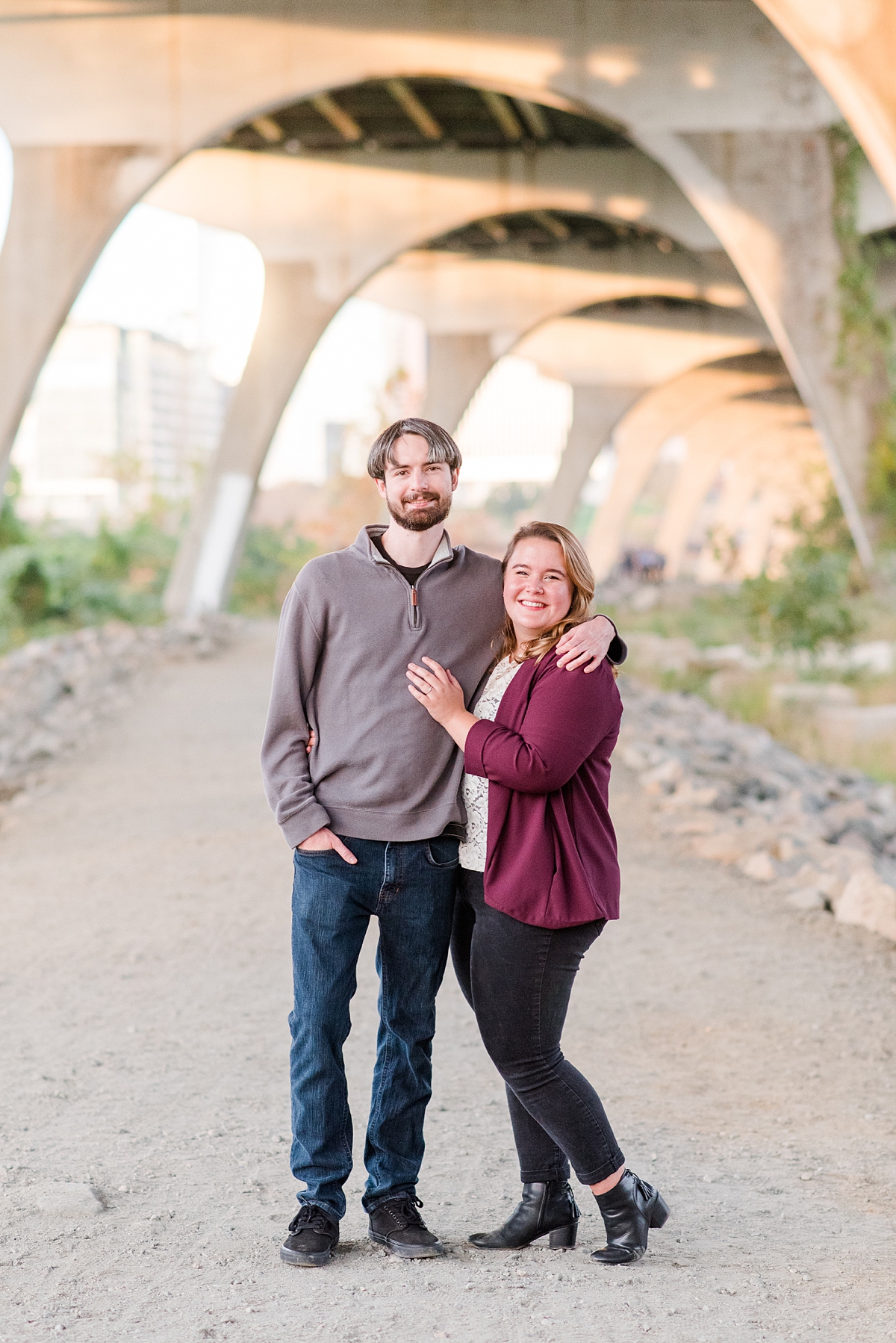 Downtown Richmond James River Engagement Session at the Manchester Climbing Wall Access. Engagement Photography by Virginia Wedding Photographer Kailey Brianne Photographer. 