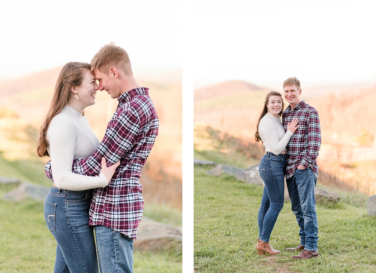 Fall Rockfish Gap Overlook Engagement Session. Photography by Richmond Wedding Photographer Kailey Brianne Photography.