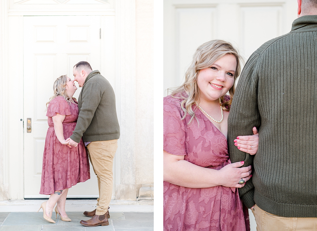 Downtown Richmond VMFA Engagement Session by Virginia Wedding Photographer Kailey Brianne Photography. 