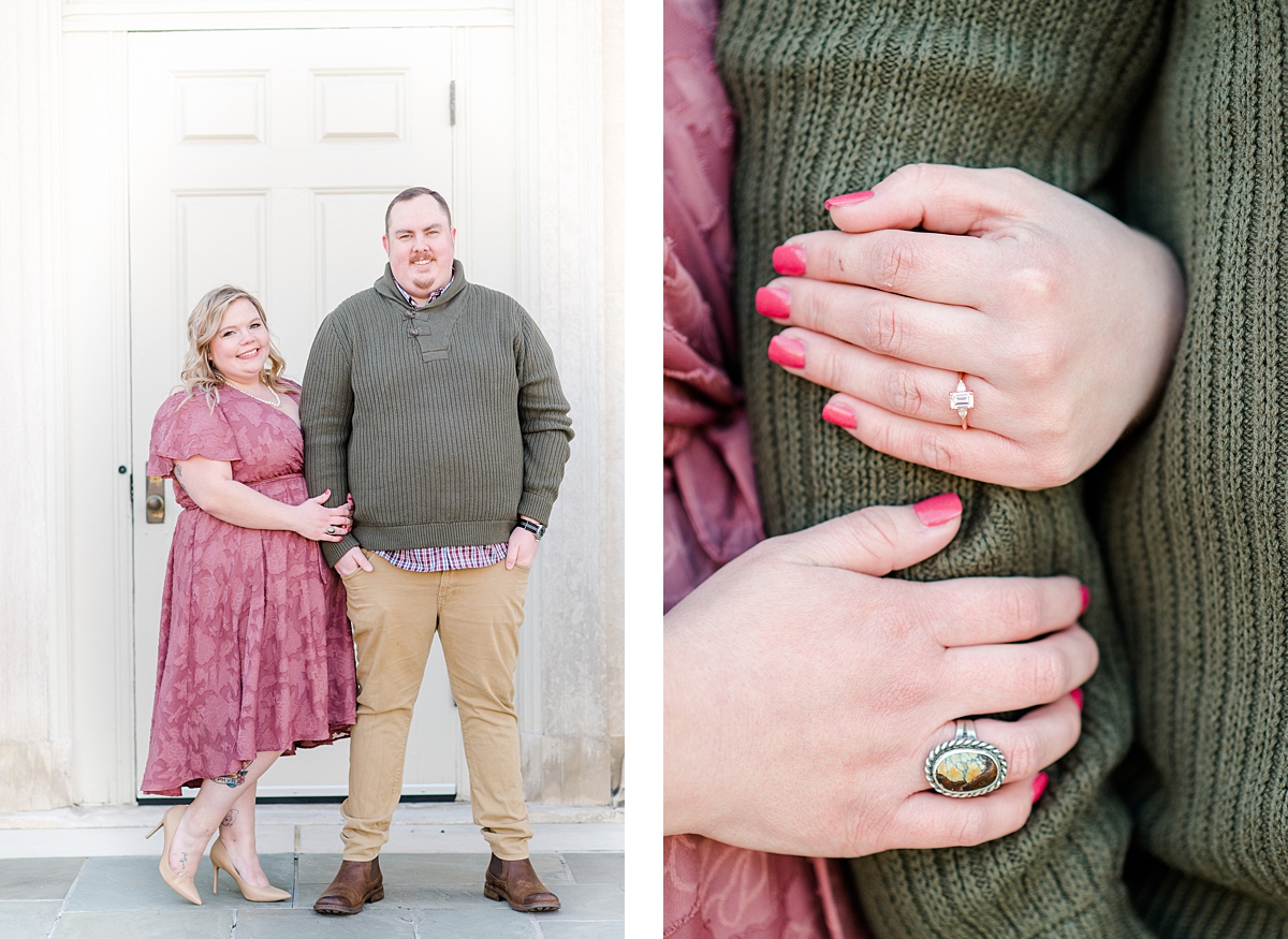 Downtown Richmond VMFA Engagement Session by Richmond Wedding Photographer Kailey Brianne Photography. 