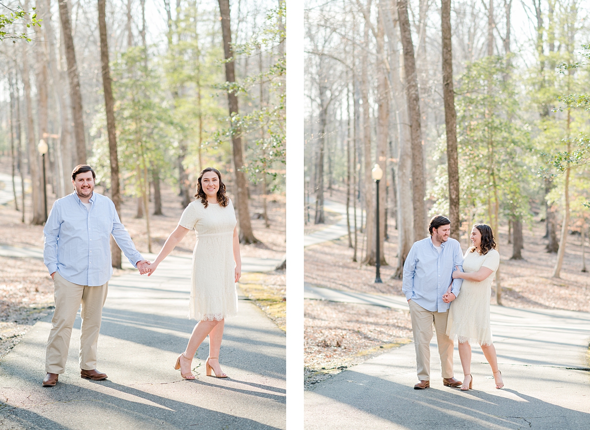 Spring Engagement Session in the forest at Celebrations at the Reservoir. Photography by Virginia Wedding Photographer Kailey Brianne Photography. 