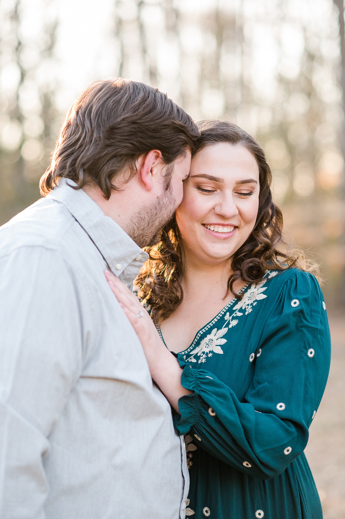 Celebrations at the Reservoir Engagement Session in the forest. Photography by Richmond Wedding Photographer Kailey Brianne Photography. 