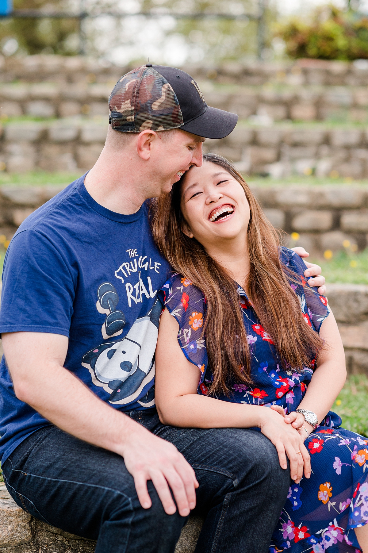 Byrd Park Richmond Spring Engagement Session. Photography by Virginia Wedding Photographer Kailey Brianne Photography. 