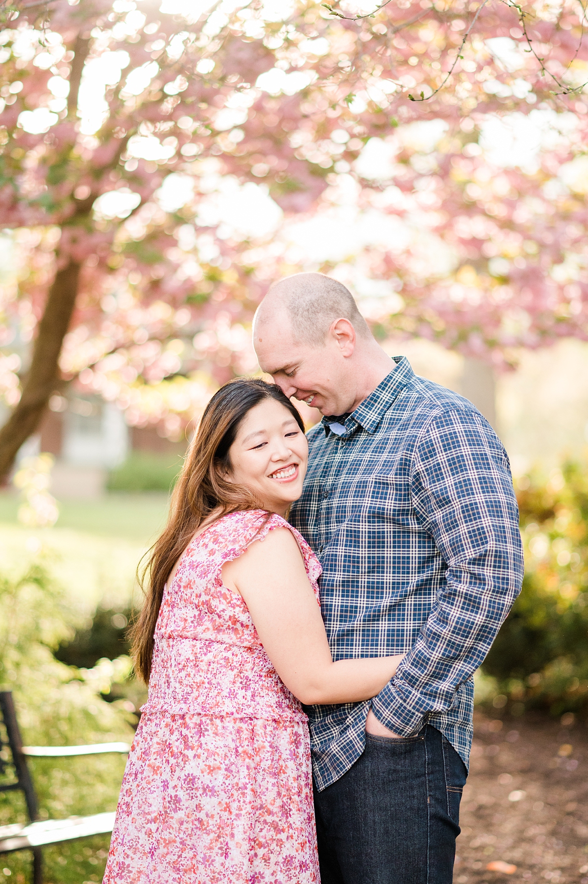Byrd Park Richmond Spring Engagement Session with Cherry Blossoms. Photography by Richmond Wedding Photographer Kailey Brianne Photography. 
