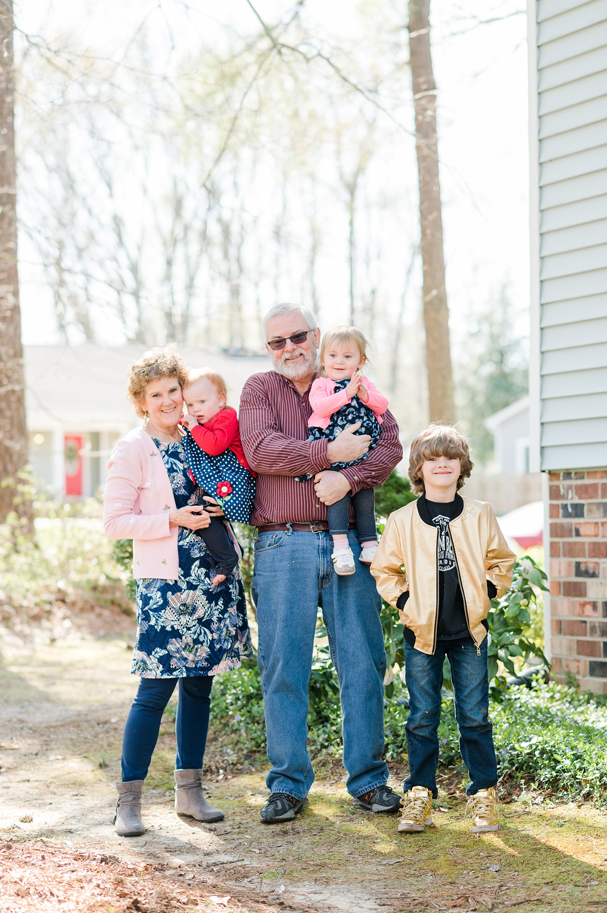 Grandparents and Grandkids During Family Easter Session. Photography by Richmond Family Photographer Kailey Brianne Photography. 