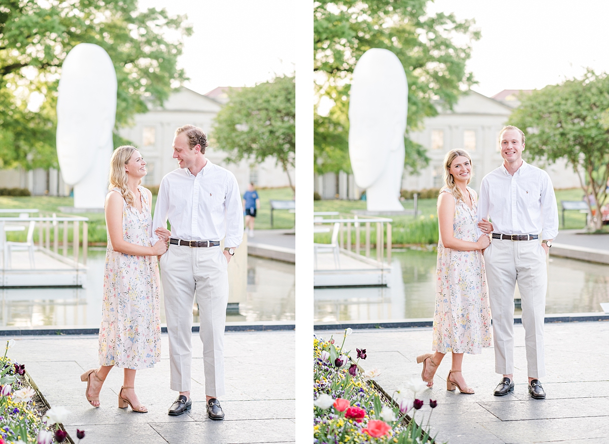 Spring engagement session at the VMFA in downtown Richmond. Photography by Virginia wedding photographer Kailey Brianne Photography. 