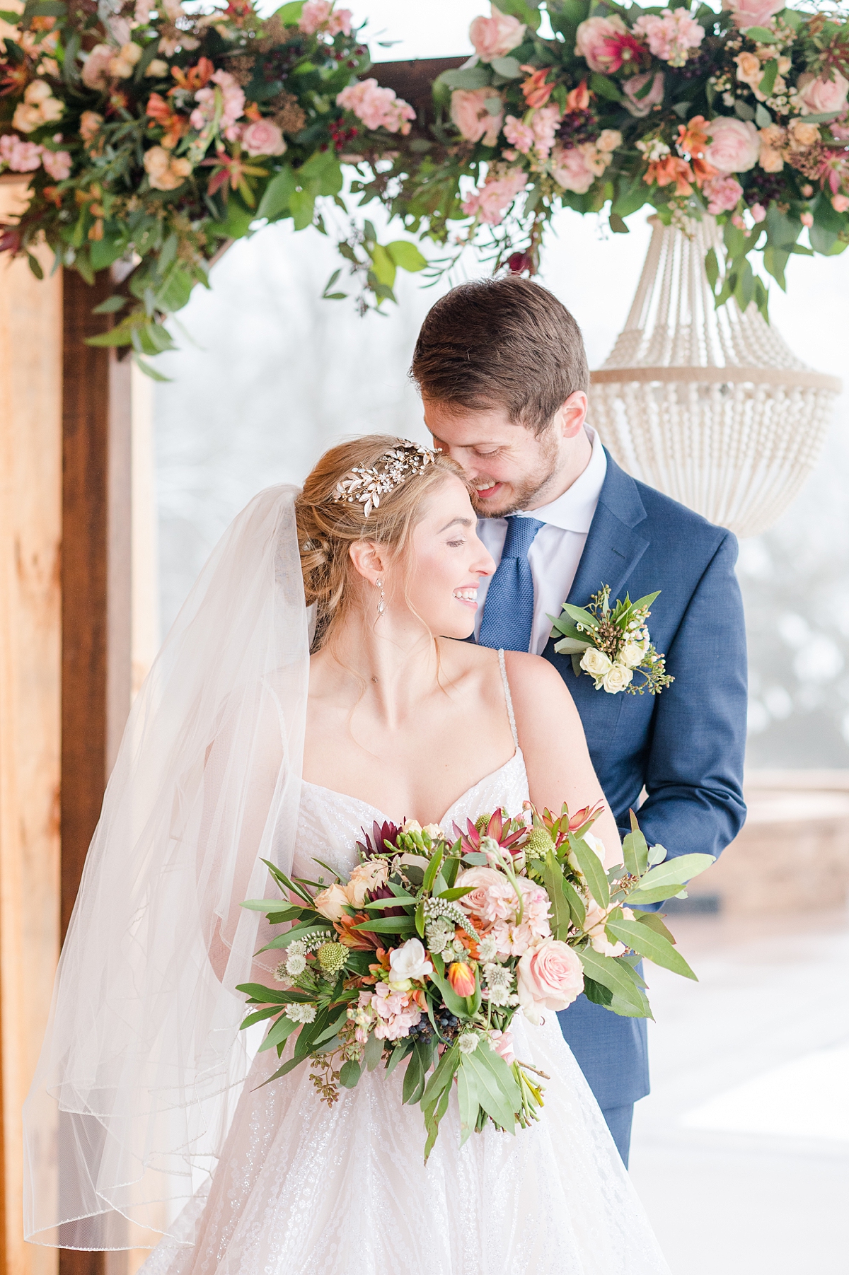 Winter East View Farms Wedding Styled Shoot with Amanda's Touch Bridal and Glo Out Galmour Bar. Heather Lea Events and Virginia Wedding Photographer Kailey Brianne Photography. 