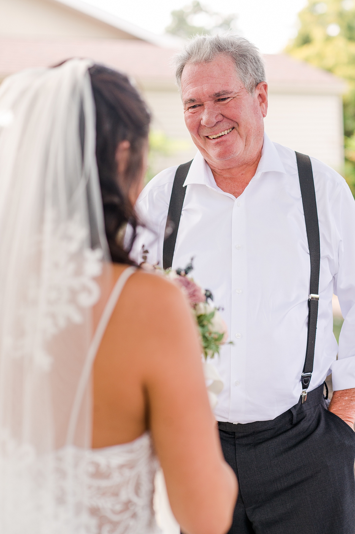 Daddy Daughter First Look at Hanover Golf Club spring wedding. Photography by Virginia Wedding Photographer Kailey Brianne Photography. 