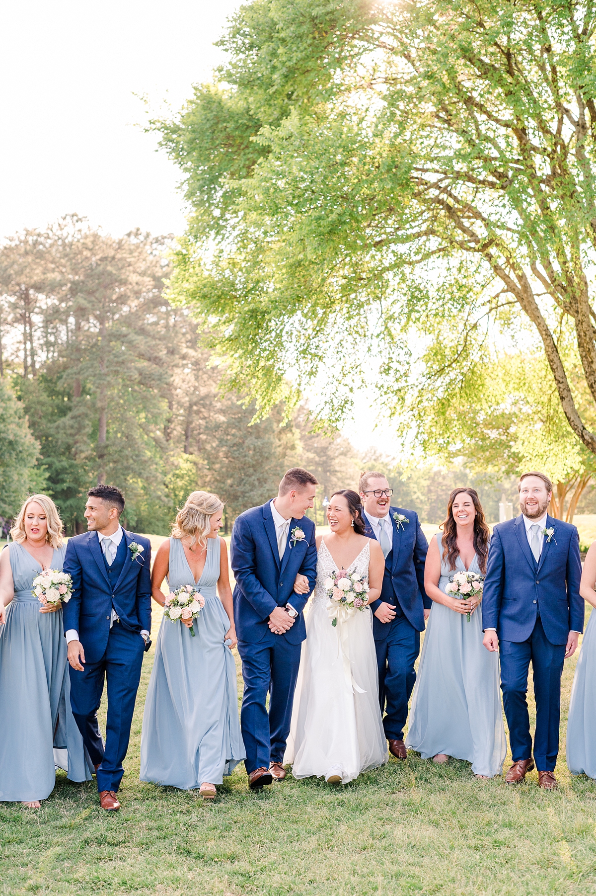 Bridal party portraits at Hanover Golf Club spring wedding. Photography by Virginia Wedding Photographer Kailey Brianne Photography. 
