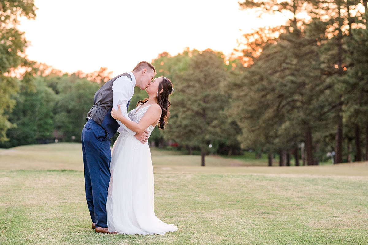 Bride and Groom sunset portraits at Hanover Golf Club wedding. Photography by Richmond Wedding Photographer Kailey Brianne Photography. 
