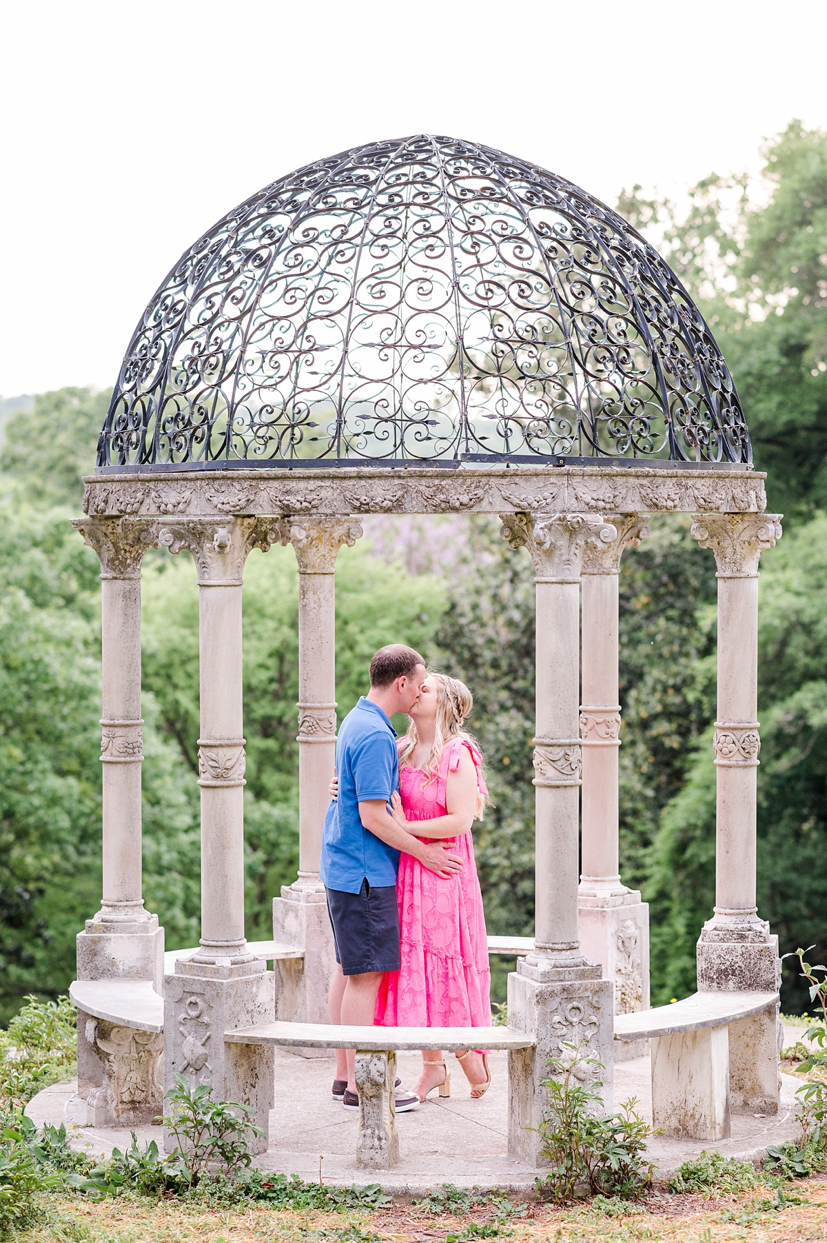 Gazebo Portraits at Spring Maymont Engagement Session in Richmond, Virginia. Photography by Richmond Wedding Photographer Kailey Brianne Photography. 