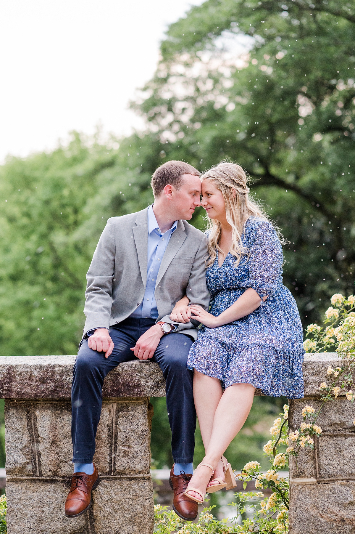 Epic Spring Maymont Engagement Session with falling petals in Richmond, Virginia. Photography by Richmond Wedding Photographer Kailey Brianne Photography. 