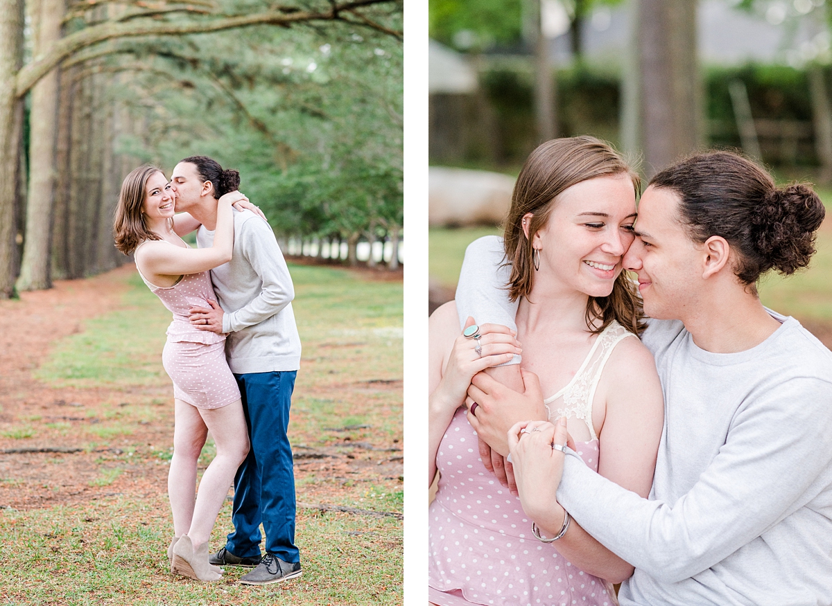 Spring Red Wing Park Engagement Session with arching trees. Photography by Virginia Beach Wedding Photographer Kailey Brianne Photography. 